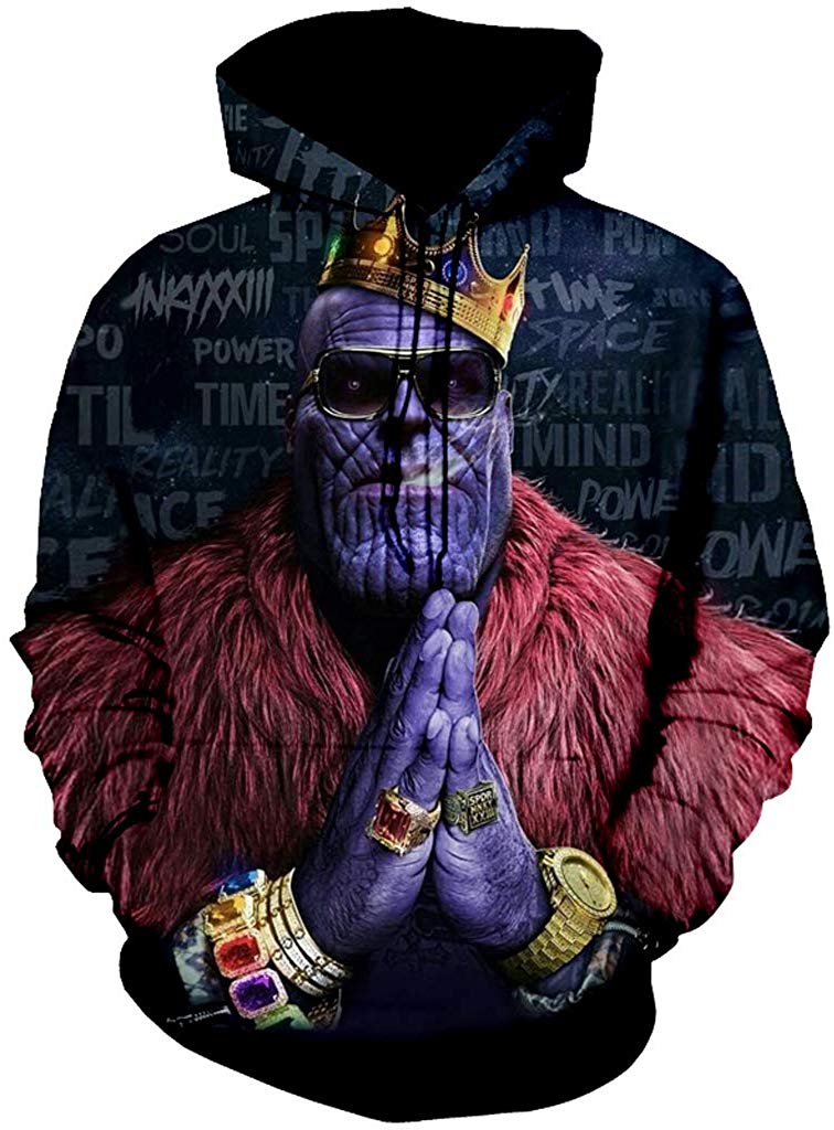 3D Unisex 3D Printed Spiderman Venom Villain Skull T shirt Funny Thanos 