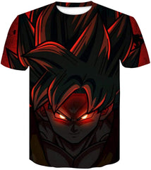 Men's Novelty T Shirts 3D Printing Tee Tops with Dragon Ball A Dark Goku