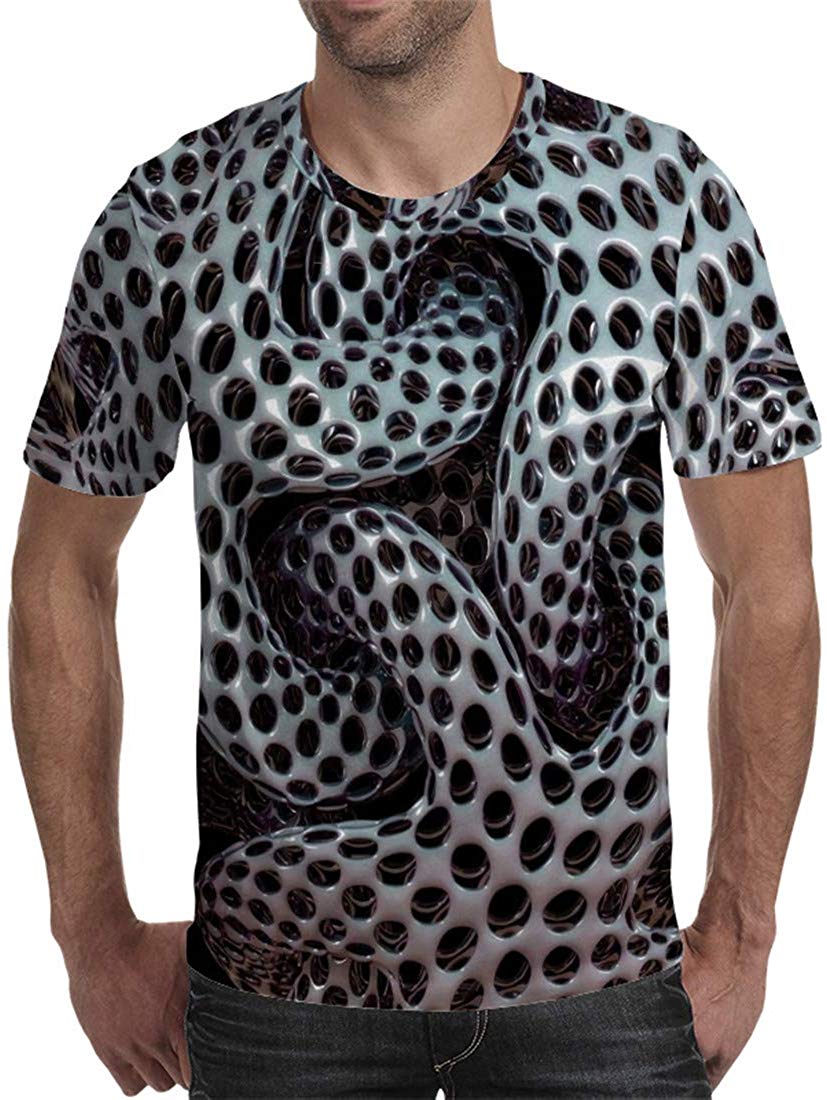 Unisex 3D Printed Tie Dye Creative Funny Summer Casual Short Sleeve T Shirts Tees T02970