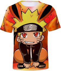 Unisex Novelty Tee Tops 3D Printed with The Japanese Anime Naruto T Shirts for Men Women Cartoon