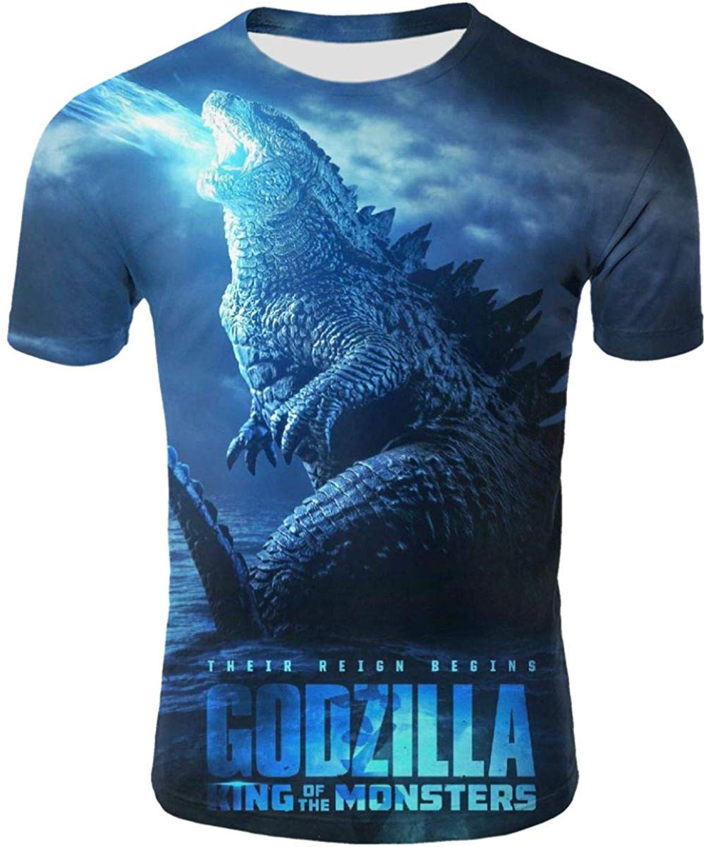 God Zilla 2 King Of The Monsters Mens Boys Girls 3D Printed s Tshirts Godz14