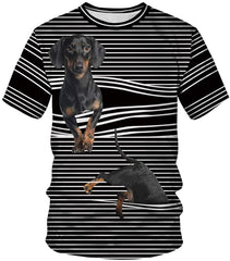 Unisex Men Women Stylish 3D Printed Graphic Short Sleeve T Shirts Tops Dog