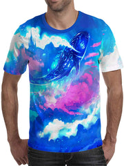 Unisex 3D Printed Tie Dye Creative Funny Summer Casual Short Sleeve T Shirts Tees T01128