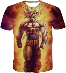 Summer Unisex Dragon Ball Goku Short Sleeve T Shirts Creative 3D Print Tee Jx014