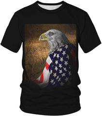 Men's T shirt Casual Tee 3D Unisex Digital Print Graphic Short Sleeves Flag 1