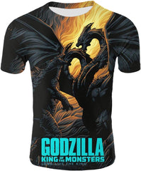 God Zilla 2 King Of The Monsters Mens Boys Girls 3D Printed s Tshirts Godz46