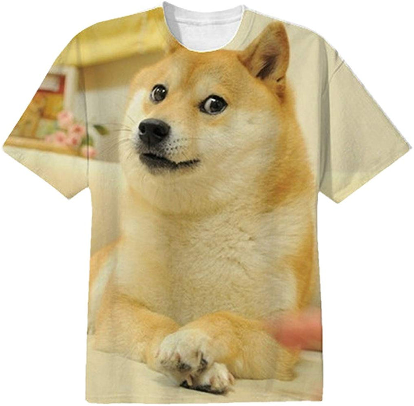 Summer Fashion Women Men Printed Short Sleeve Tee Tops T Shirts Shibe Doge