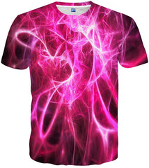 Unisex Casual 3D Print Short Sleeve T Shirt Tees Purple 51