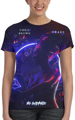 Chris Brown Indigo Women's 3D Printed T Shirts Black3