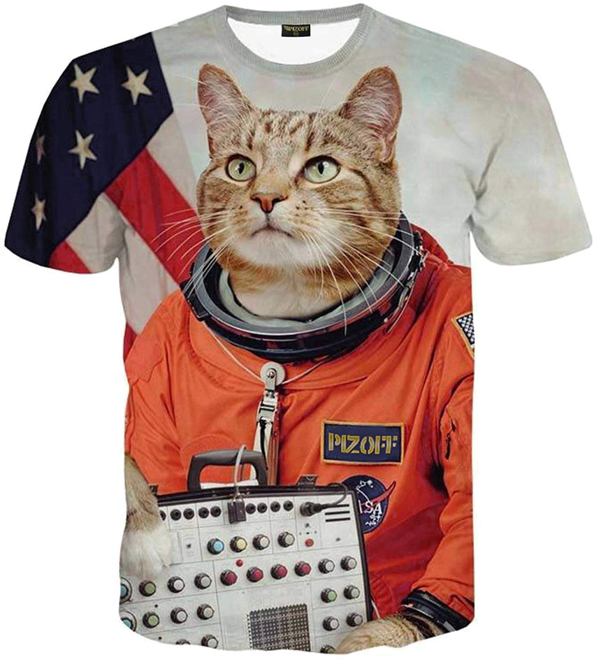 Unisex 3D Creative Cat Printed Short Sleeve T Shirts Al067 59