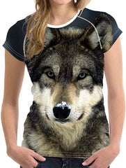 Women' Girl's T Shirt with Animl Cat Dog Print Wolf Cool