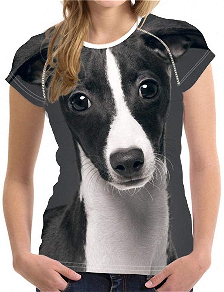 Unisex 3D Printed T Shirt Dark Grey Italian Greyhound Dog O Neck Animal Tops Y0820bv
