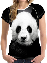 Horse Print Women T Shirt Art Design Tee Girls Elastic Short Sleeve Bear