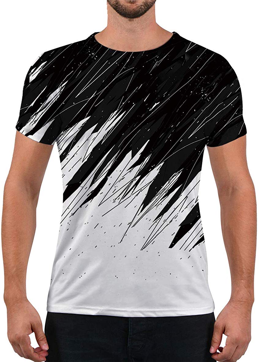 Unisex Fashion 3D Print T Shirts Funny Graphics Pattern Crewneck Short Sleeve Tees for Mens Womens Line