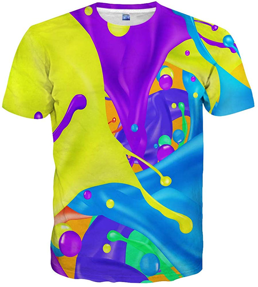 Unisex 3D Printed Short Sleeve Top T Shirts Black3