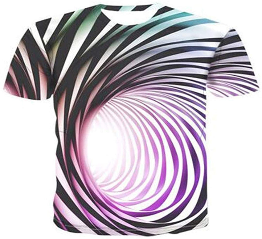 Men's T Shirt Casual Short Sleeve 0 Collar Fashion Fun Print 3D T Shirt Dz 027