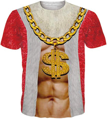 Unisex 3D Creative Print Short Sleeve T Shirt Casual Graphic Tees Christmas D