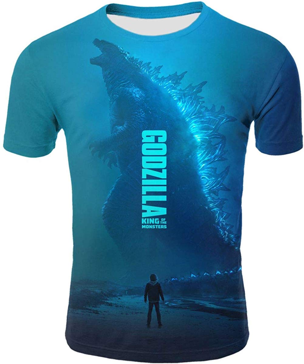 God Zilla 2 King Of The Monsters Mens Boys Girls 3D Printed s Tshirts Godz13