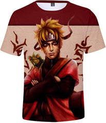 Unisex Novelty Tee Tops 3D Printed with The Japanese Anime Naruto T Shirts for Men Women Lizard