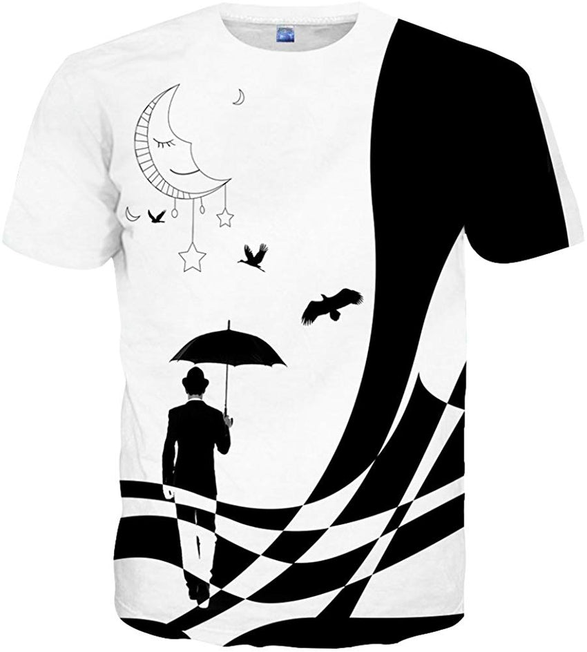 Unisex 3D Pattern Printed Casual Short Sleeve T Shirts Tees Multi color33