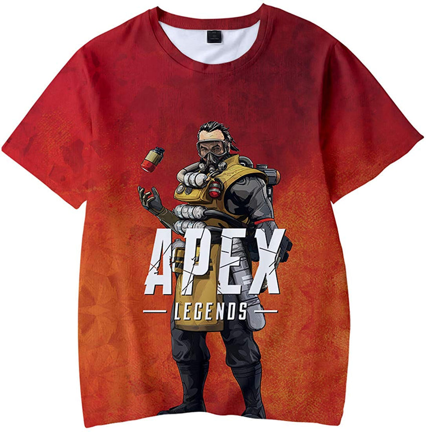 Fashion Apex T Shirt 3D Printed Game Topic Apex Legends Shirt for Men Women Teen Caustic