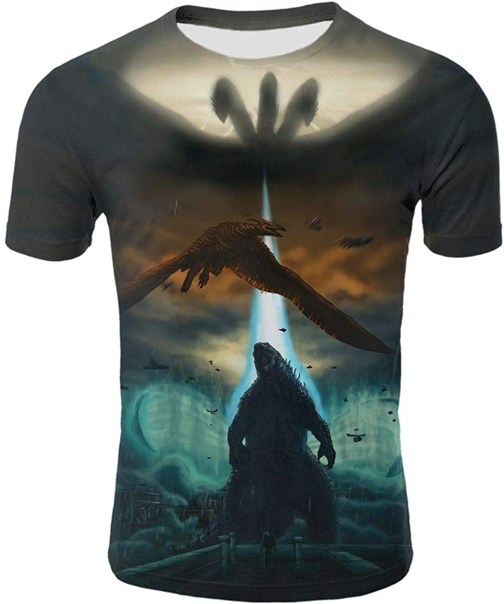 God Zilla 2 King Of The Monsters Mens Boys Girls 3D Printed s Tshirts Godz24