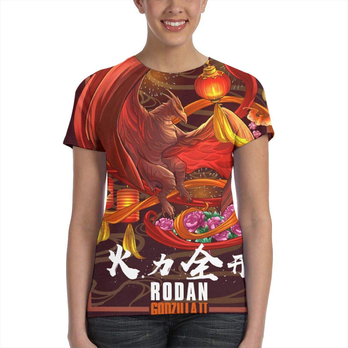 Womens God Zilla 2 King of Monsters 3D Printed Short Sleeves Shirt Godzi43