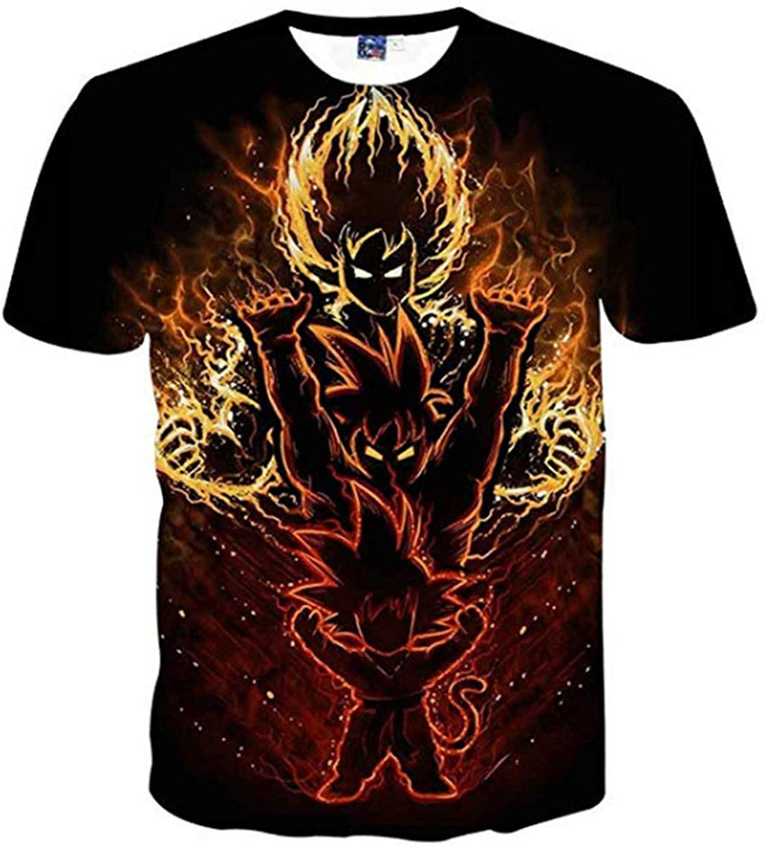 Men Dragon Ball 3D Print Short Sleeve Pullover Regular Fit T Shirt Color 3