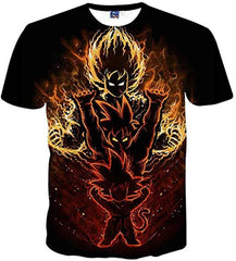 Men Dragon Ball 3D Print Short Sleeve Pullover Regular Fit T Shirt Color 3