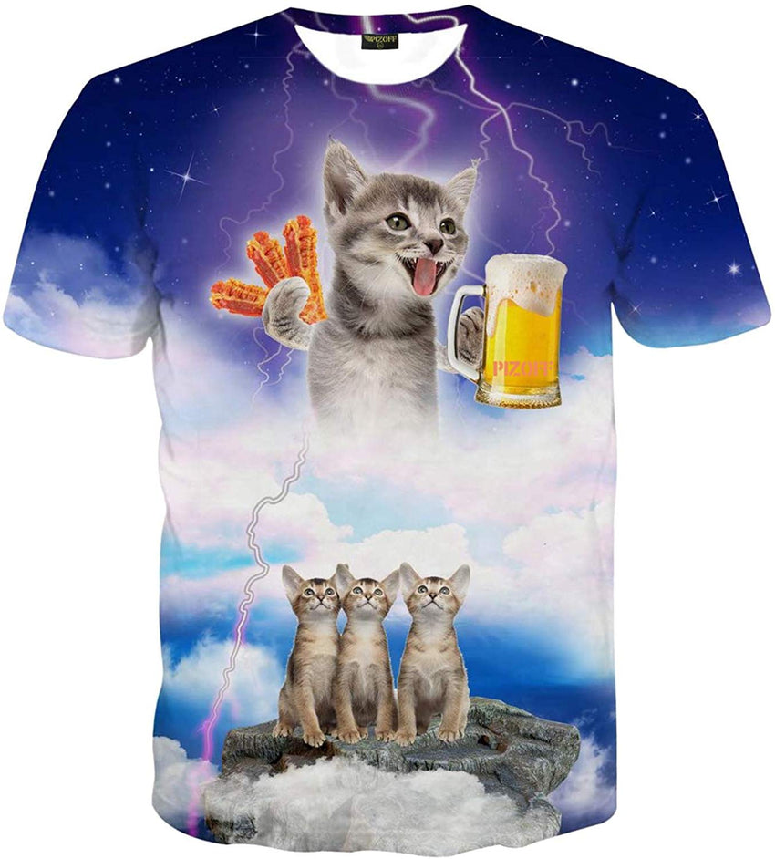 Unisex 3D Creative Cat Printed Short Sleeve T Shirts Al067 62