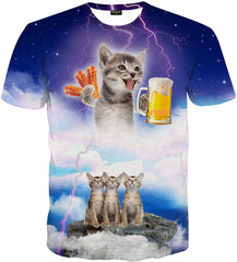 Unisex 3D Creative Cat Printed Short Sleeve T Shirts Al067 62