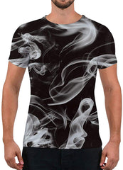 Unisex Fashion 3D Print T Shirts Funny Graphics Pattern Crewneck Short Sleeve Tees for Mens Womens Smoke
