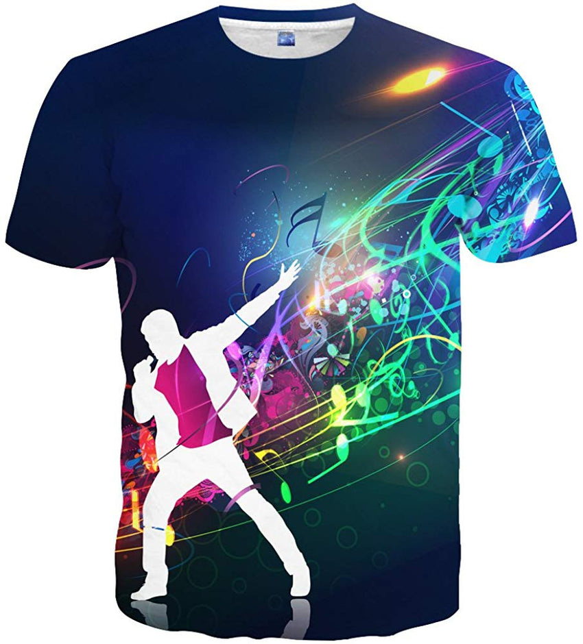 Mens Womens Graphic T Shirts Unisex 3D Printed Short Sleeve Shirts Tops Style 40
