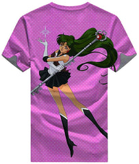 Women Sailor Moon 3D Graphic T Shirt Casual Top Sailor Pluto2
