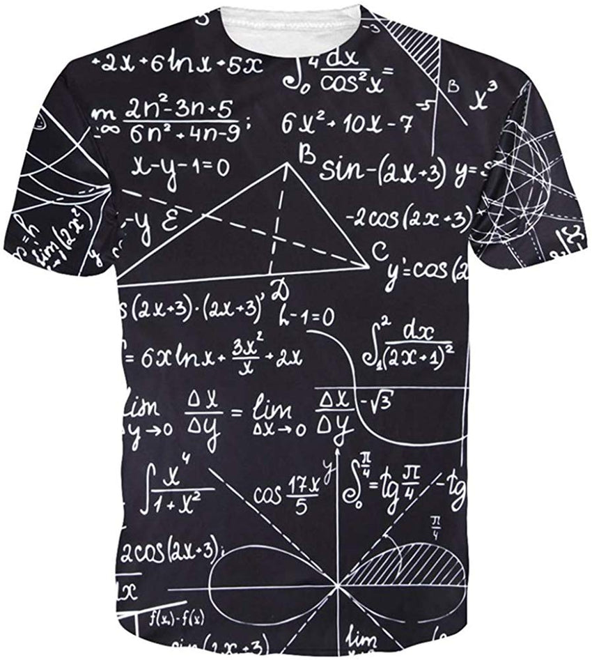 Men Women 3D Novelty Graphic T Shirts Short Sleeve Crewneck Tie Dye Tee Tops for Casual Formula