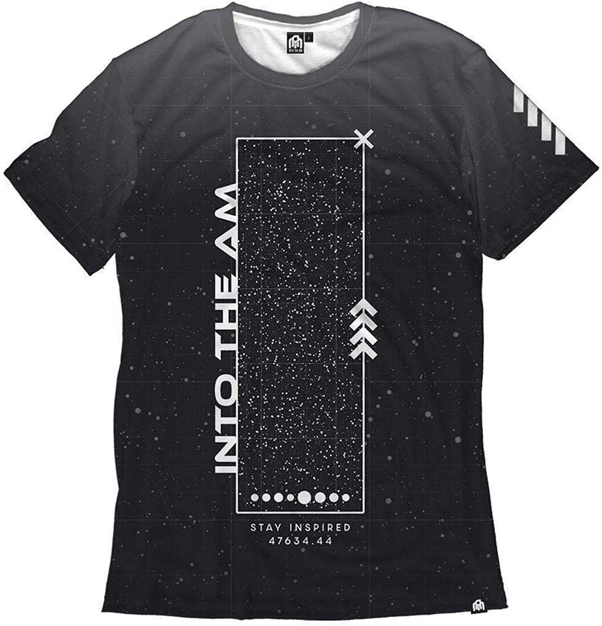 Men's Casual Short Sleeve Vibrant Tee Shirts Alignment