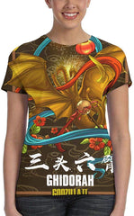 Womens God Zilla 2 King of Monsters 3D Printed Short Sleeves Shirt Godzi47