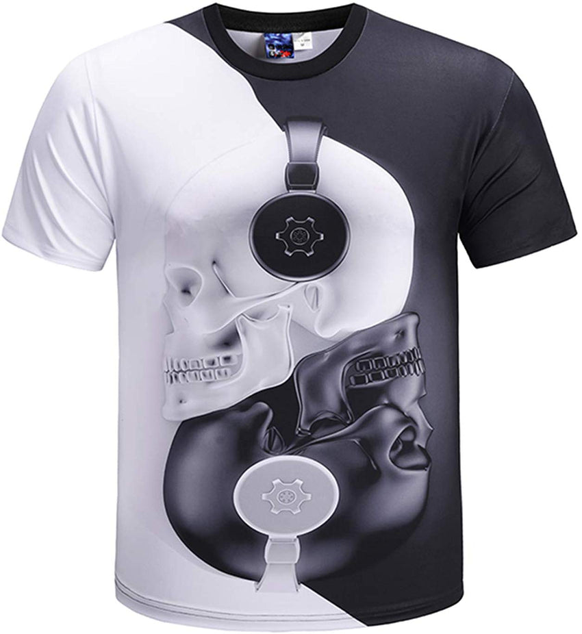 Unisex Casual 3D Funny Print Short Sleeve T Shirt Y1796 74