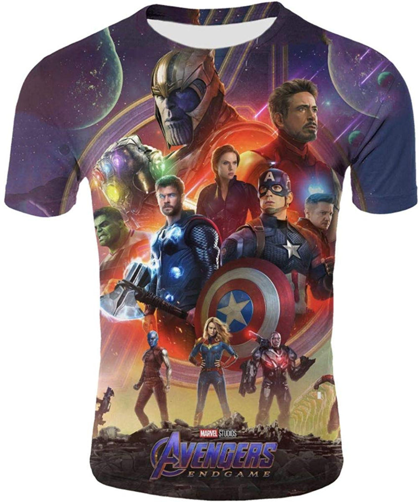 Mens 3D Avenger's Endgame Commemorate T Shirt Avstee3
