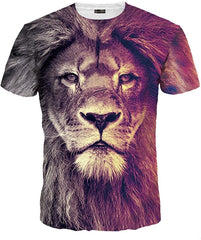 Unisex Men Women Realistic 3D Digital Print Couples Short Sleeve T Shirts Casual Tees LYT091 Lyt102 multicolor