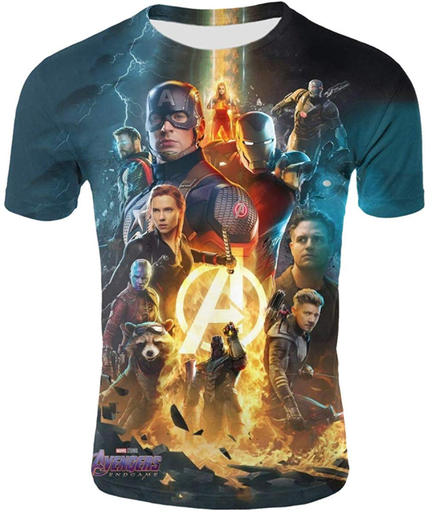 Mens 3D Avenger's Endgame Commemorate T Shirt Avstee12