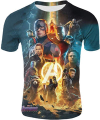 Mens 3D Avenger's Endgame Commemorate T Shirt Avstee12