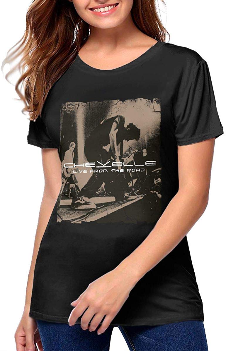 Woman's 3D Print Chevelle Short Sleeve Tops Tee Ladies Summer Casual Shirt Black