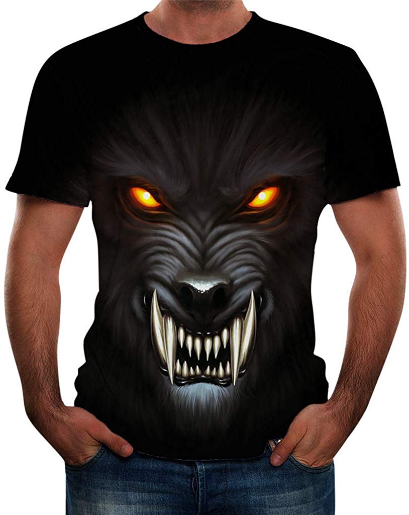 Men Summer New Full 3D Printed T Shirt Plus Size S 3XL Cool Printing Top Blouse Coffee