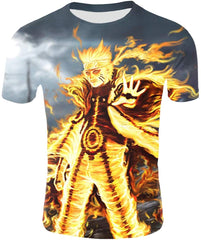 Unisex 3D Anime Naruto Printed Short Sleeve T Shirts Creative 3D Print Anime Tees Color 8