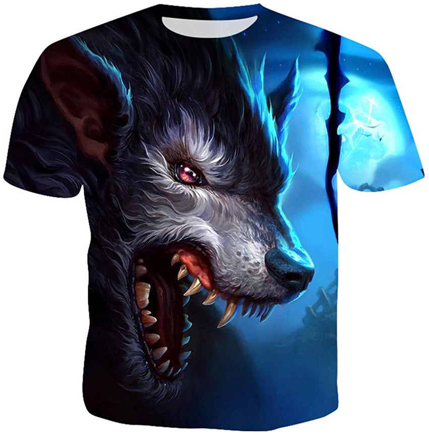 Unisex Casual Cool 3D T Shirts Summer Fashion Shirts Wolf 6