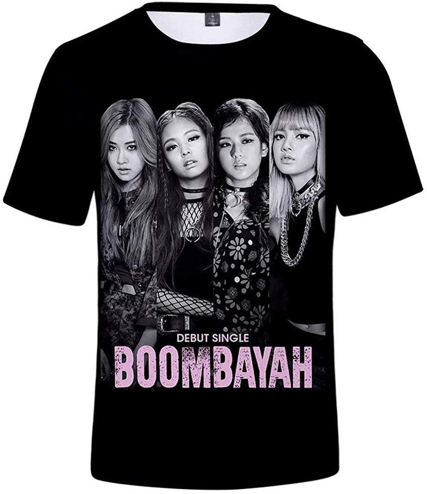 Kpop Printing T Shirt Jisoo Jennie Rose Lisa Jisoo Shirt Tee For Womens Mens Black B