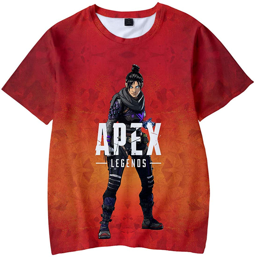 Fashion Apex T Shirt 3D Printed Game Topic Apex Legends Shirt for Men Women Teen Wraith