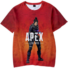 Fashion Apex T Shirt 3D Printed Game Topic Apex Legends Shirt for Men Women Teen Wraith