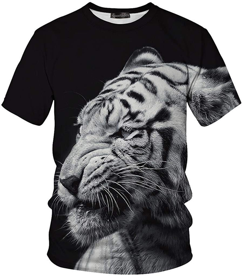 Unisex Men Women Casual 3D Printed Short Sleeves Couple T Shirt Tee LYT001 Lyt003 black
